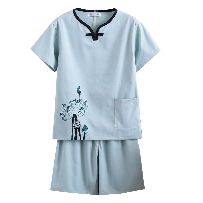 合逸衣 中国风儿童汗蒸服浴服 男女童小孩浴衣桑拿服 T04