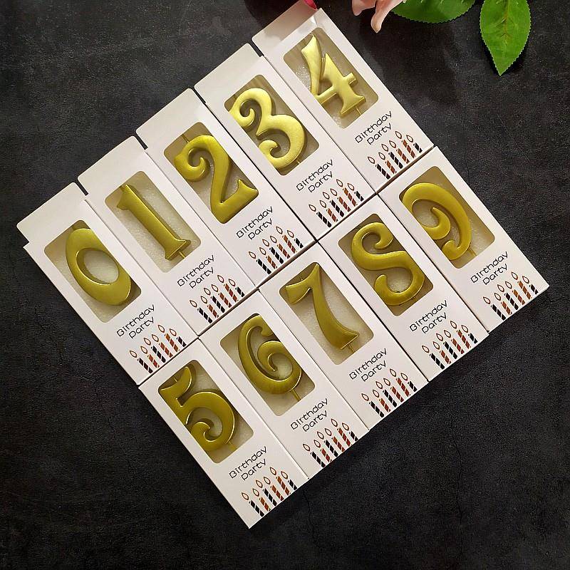 金色数字蜡烛大号生日蜡烛周岁满月儿童生日派对蛋糕装饰摆件蜡烛