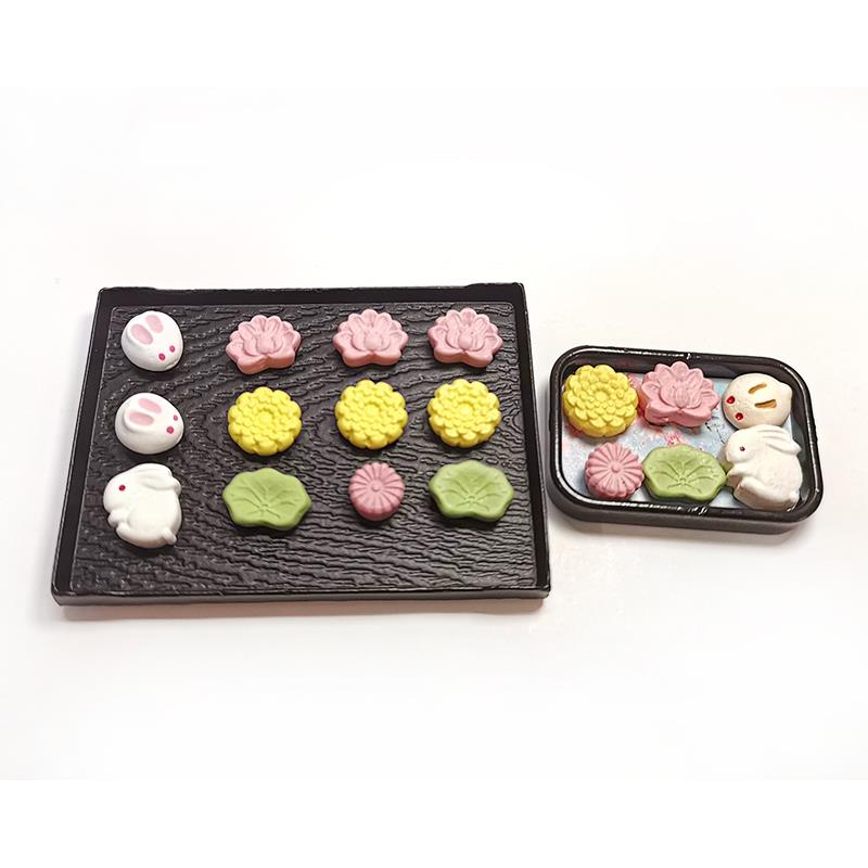 桔桔迷你玩具屋微缩食玩零食小布OB11日式中式果子糕点模型多款R7