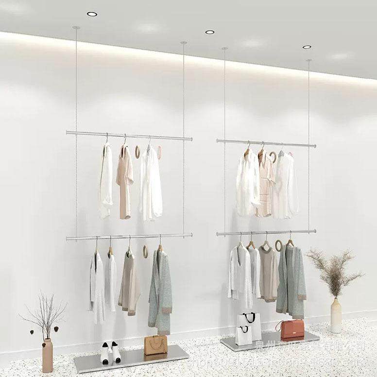 不锈钢吊架双层吊顶悬挂侧挂女装挂衣杆橱窗陈列货架上墙钢丝吊架,农机/农具/农膜,其它农用工具,淘宝优惠券,粉丝福利购,淘宝优惠卷