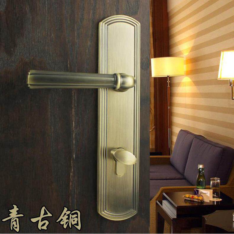 简单轻奢现代装修风格室内全铜世连泰好工房门锁LM4390ACU/PVD