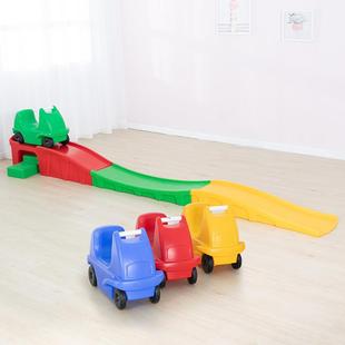 儿童三段式滑行车三段滑行撬儿童乐园滑梯滑坡车幼儿园轨道滑行车