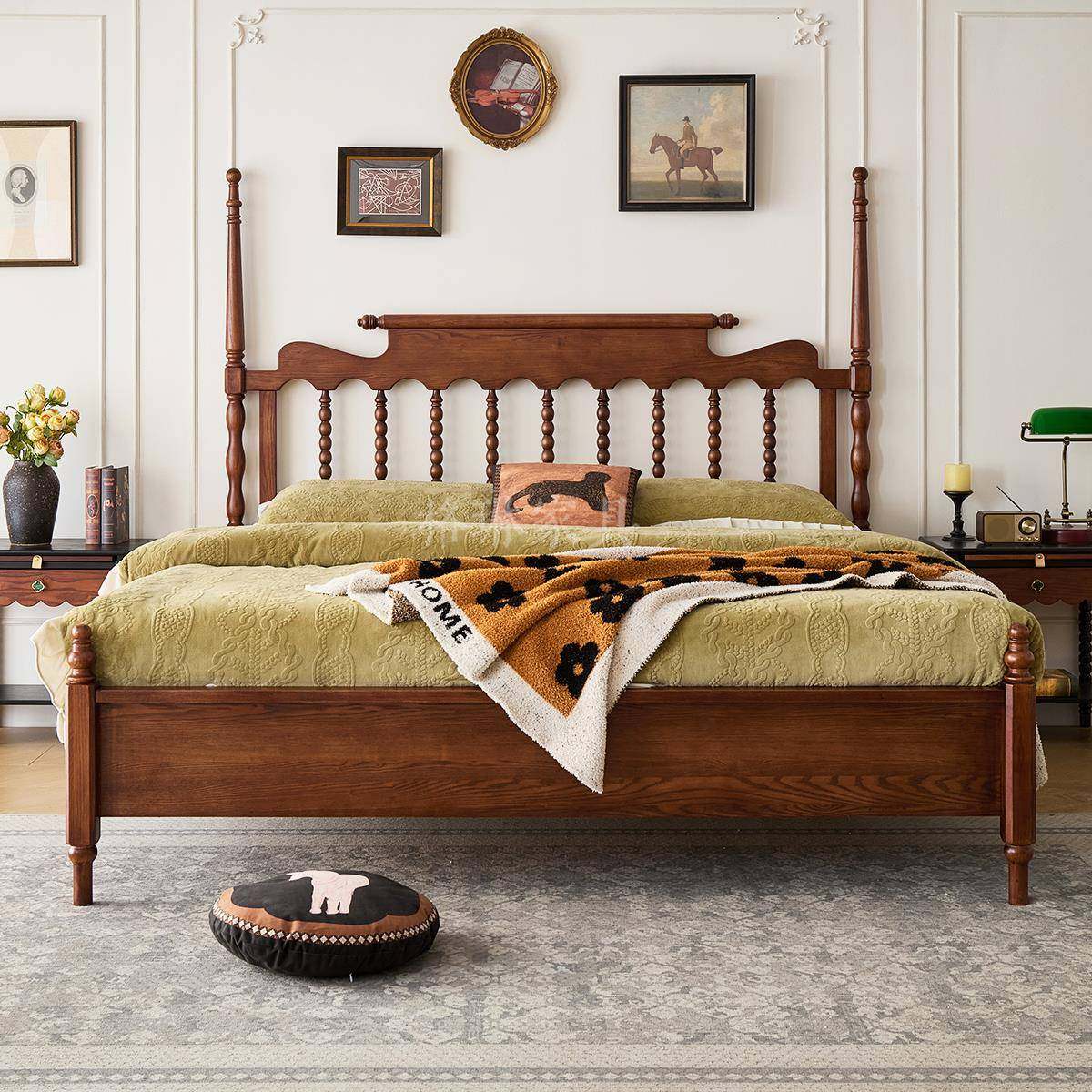 美式中古风白蜡木实木床主卧大床高级感法式复古温莎罗马柱高箱床,农机/农具/农膜,其它农用工具,淘宝优惠券,粉丝福利购,淘宝优惠卷