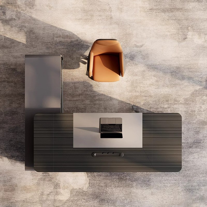 老板桌办公桌意式极简现代简约轻奢总裁领导办公室书桌电脑桌班台