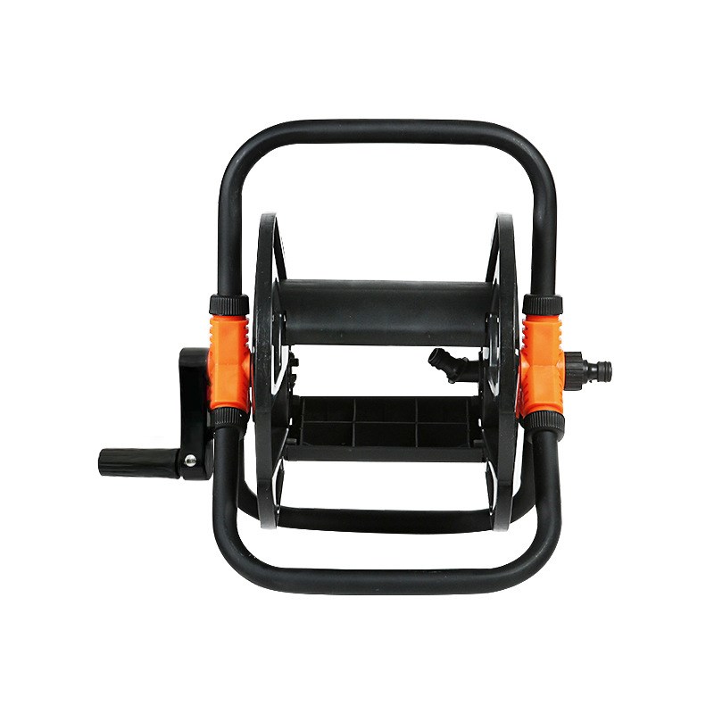 黑金钢洗车水管收纳车 绕管器盘水管架 缠绕卷线器 花园浇花