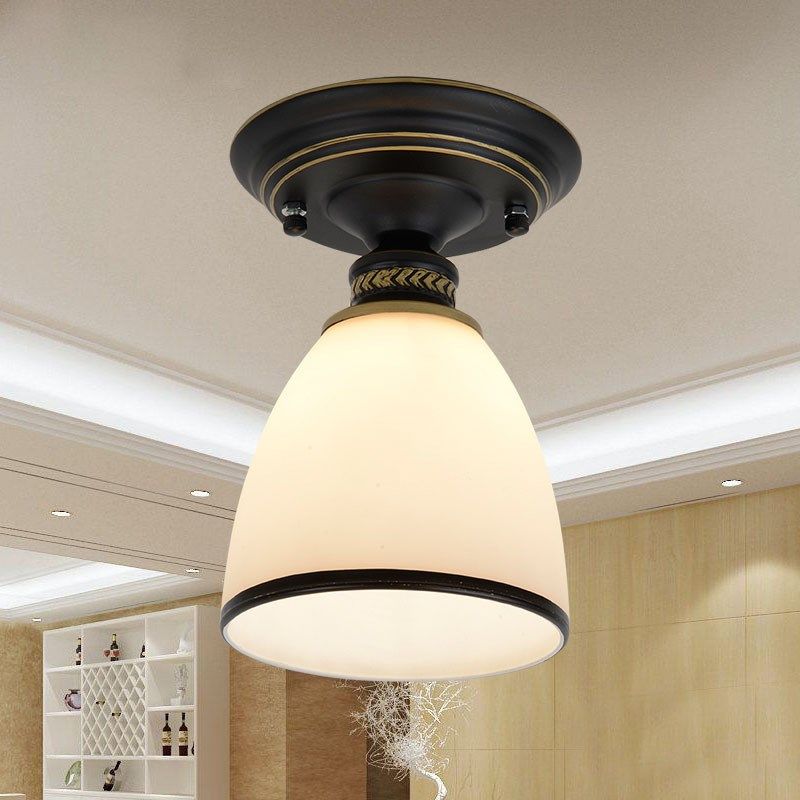 美式乡村吸顶灯简约阳台过道走廊玄关灯圆形玻璃灯罩灯具灯饰,家装灯饰光源,餐厅/卧室/书房吸顶灯,淘宝优惠券,粉丝福利购,淘宝优惠卷