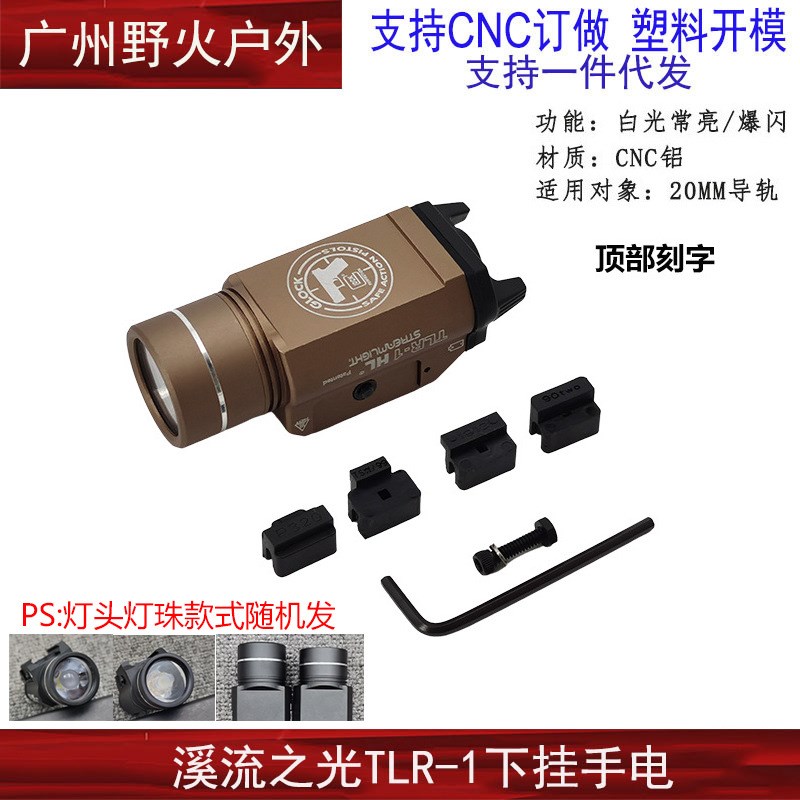 厂家直销溪流之光TLR-1下挂电筒Stream LightP1手电1000流明20mm