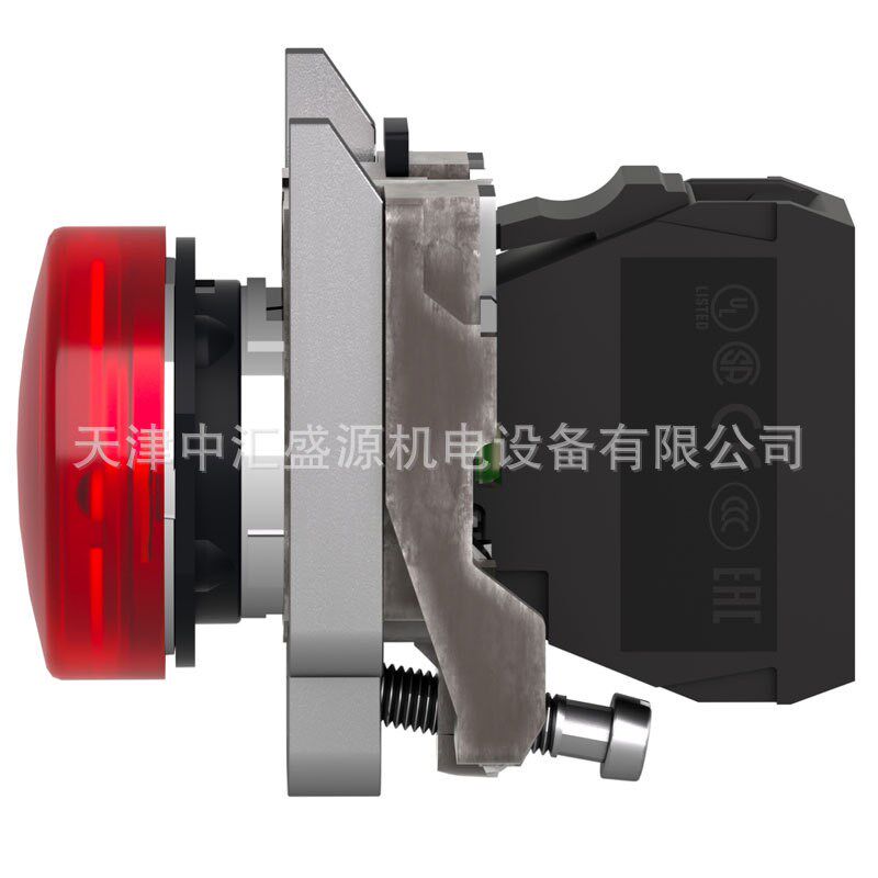 XB4BV64=ZB4BV6+ZB4BV04红色250VAC指示灯22mm圆形指示灯XB4BV64