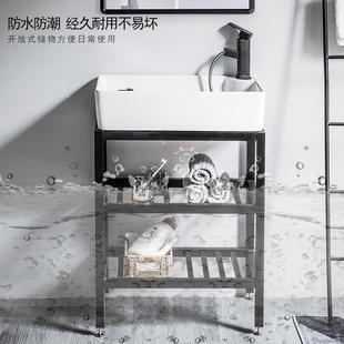 带搓衣板一体小户型长51 落地洗衣盆套装 58cm陶瓷洗衣槽阳台家用