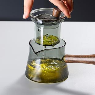 侧把玻璃茶壶家用耐高温茶水分离煮茶器带过滤泡茶壶冲茶壶烧水壶
