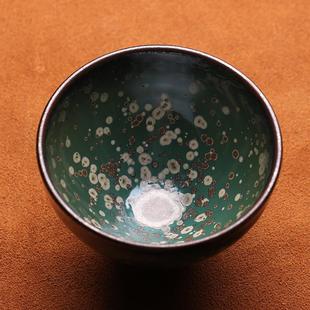 茶具 名家墨梅建盏主人杯茶杯纯全手工功夫茶具茶盏品茗杯茶器中式