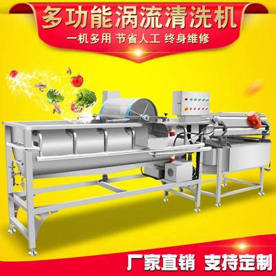 全自动蔬菜配送涡流清洗机 大型厨房果蔬臭氧消毒旋涡清洗设备