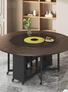 家用折叠圆餐桌升款级折叠餐桌多能58229折叠大圆桌客厅吃饭折功