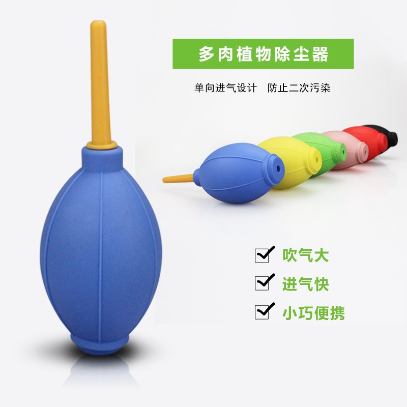 花陌  彩色的气吹 吹掉肉肉表面的土和水 吹气球 皮老虎 多肉气吹