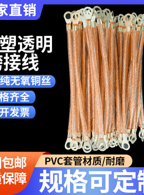电箱门连接线桥接地线配电箱跨接线透明包塑软铜绞线6/4/2.5平方