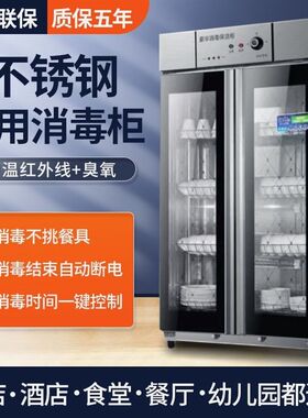 德国进口好太太消毒柜家用商用立式不锈钢双开门餐具碗柜烘干饭店