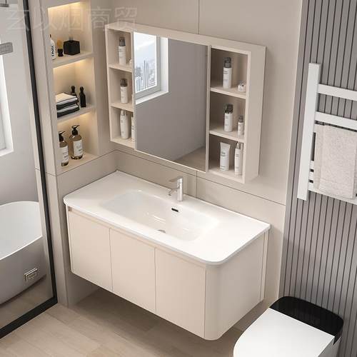 奶油间风浴室柜KXI卫生洗手盆柜合洗脸盆池陶瓷一组体盆漱洗台太