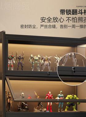 亚展示柜克层力透明手办模型EBT电柜竞房陈列柜多收纳置物架带灯