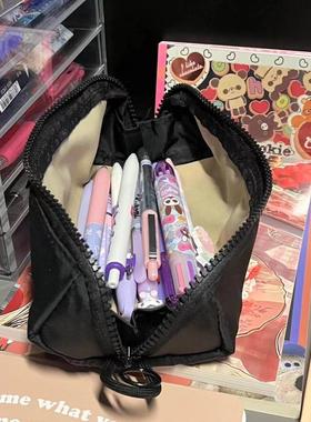 MANCHE日系简约风ins小清新纯色笔袋小众大容量立体学生文具盒