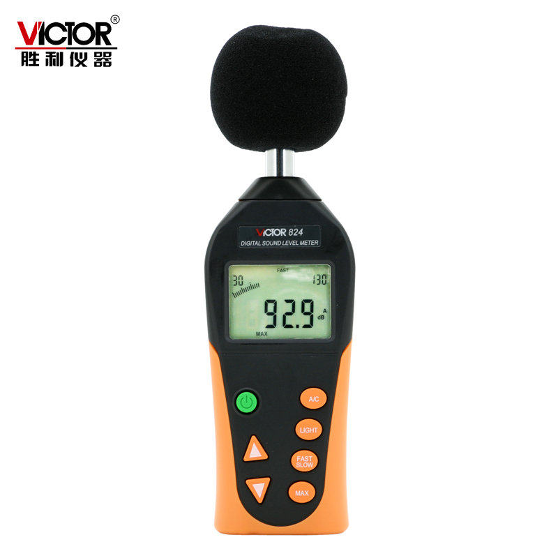 新款胜利 数字噪音计 VC824 工业级 手持式分贝仪 测试仪 声级机