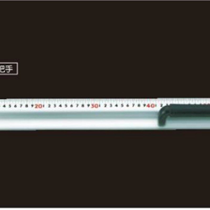 日本亲和SHINWA企鹅铝制直尺65076裁断尺铝合金尺子防滑垫带把手