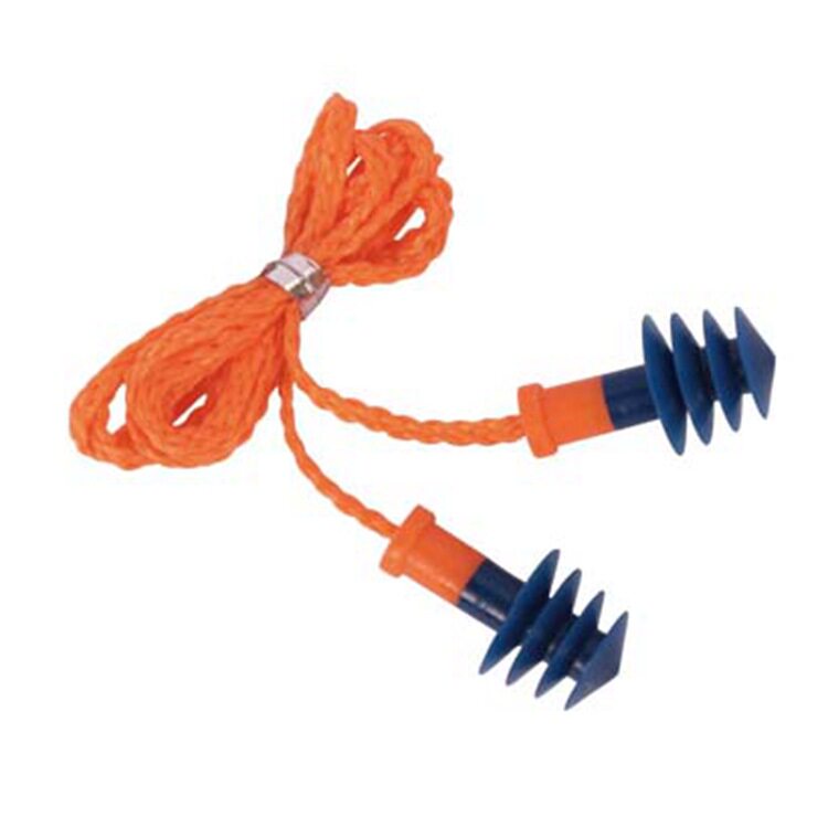 钢盾工具 带线圣诞树型硅胶防噪音耳塞工业机械降噪隔音S180003