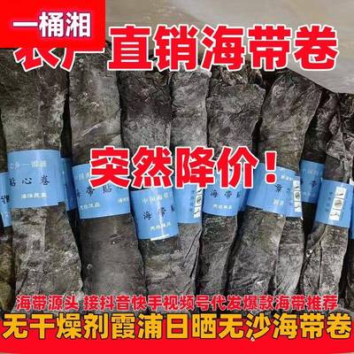 海带卷十倍泡发一斤装日晒无沙霞浦海带中段干货厚片高泡发海带卷