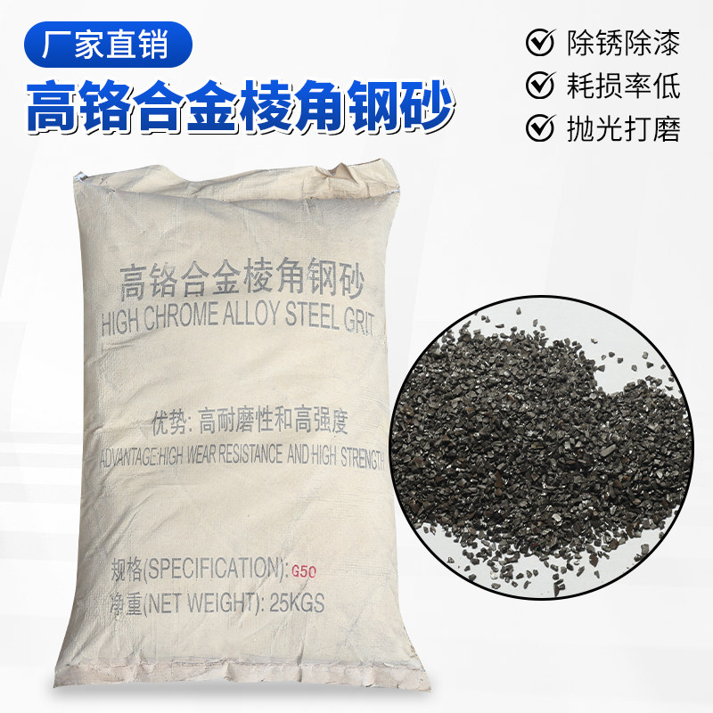 高铬合金棱角钢砂喷砂枪专用棱角钢砂喷砂机打磨抛光棱高密度包邮
