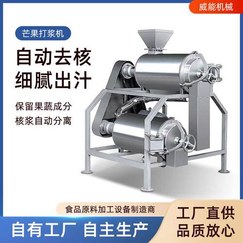 厂家直销大型全不锈钢工业商用红枣芒果蓝莓桑葚芒果去核打浆机