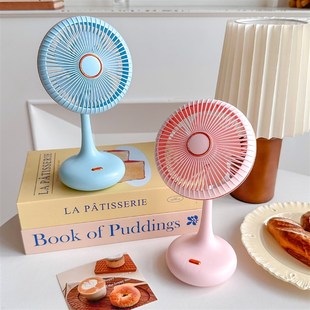 风扇夏季 轻奢高级台式 办公室宿舍可摇头桌面风扇超长续航制冷电扇