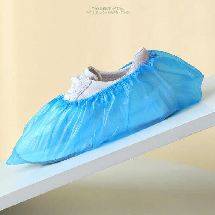鞋套一次性加厚防滑静电成人儿童防水室内家用学生塑料脚套