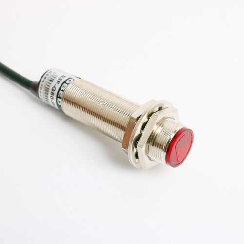 M18激光红外漫反射光电开关感应传感器可见光1米可调交流二线220V
