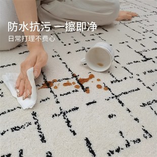 无胶地毯客厅家用防水防污地毯现代简约地毯沙发茶几毯卧室床边毯