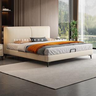 佐尔适布艺床现代简约卧室小户型北欧床意式极简1.8m软包双人婚床