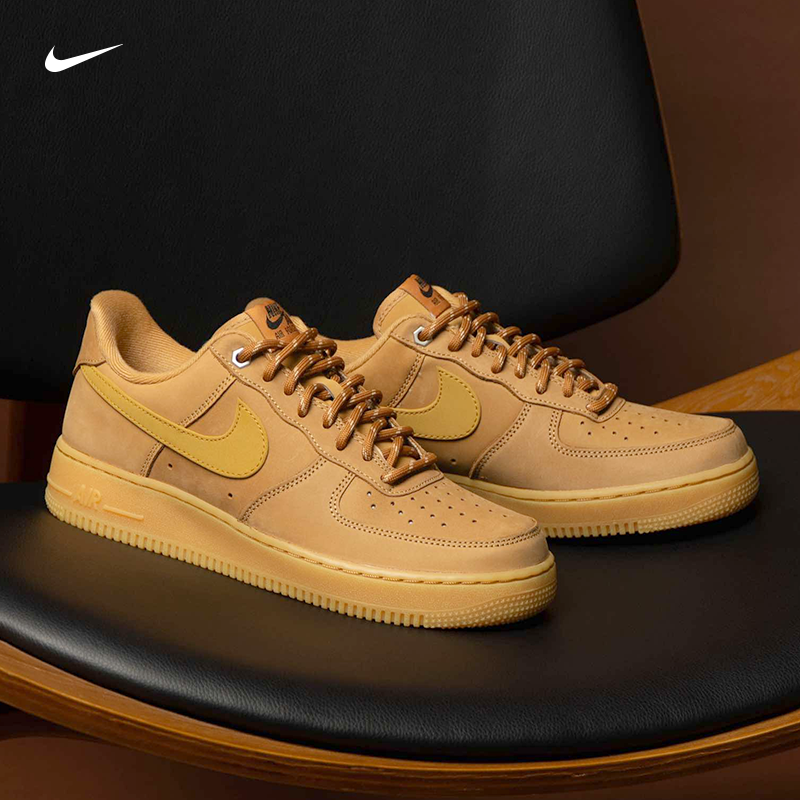 NIKE耐克AIR FORCE 1 AF1空军一号小麦色低帮板鞋男款CJ9179-200