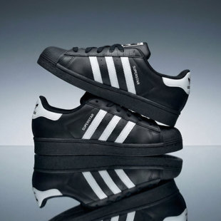 Adidas阿迪达斯贝壳头女鞋三叶草儿童贝壳鞋运动休闲鞋板鞋JH9977