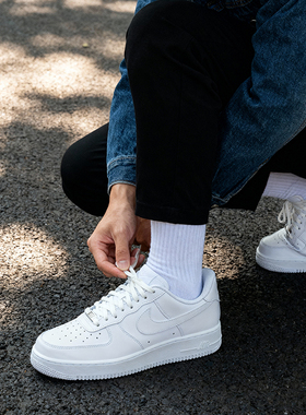NIKE AIR FORCE 1 AF1耐克纯白空军一号低帮板鞋男女CW2288-111