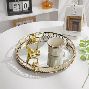 茶盘高档轻奢ins风 北欧高级感水果盘子家用客厅收纳托盘网红欧式