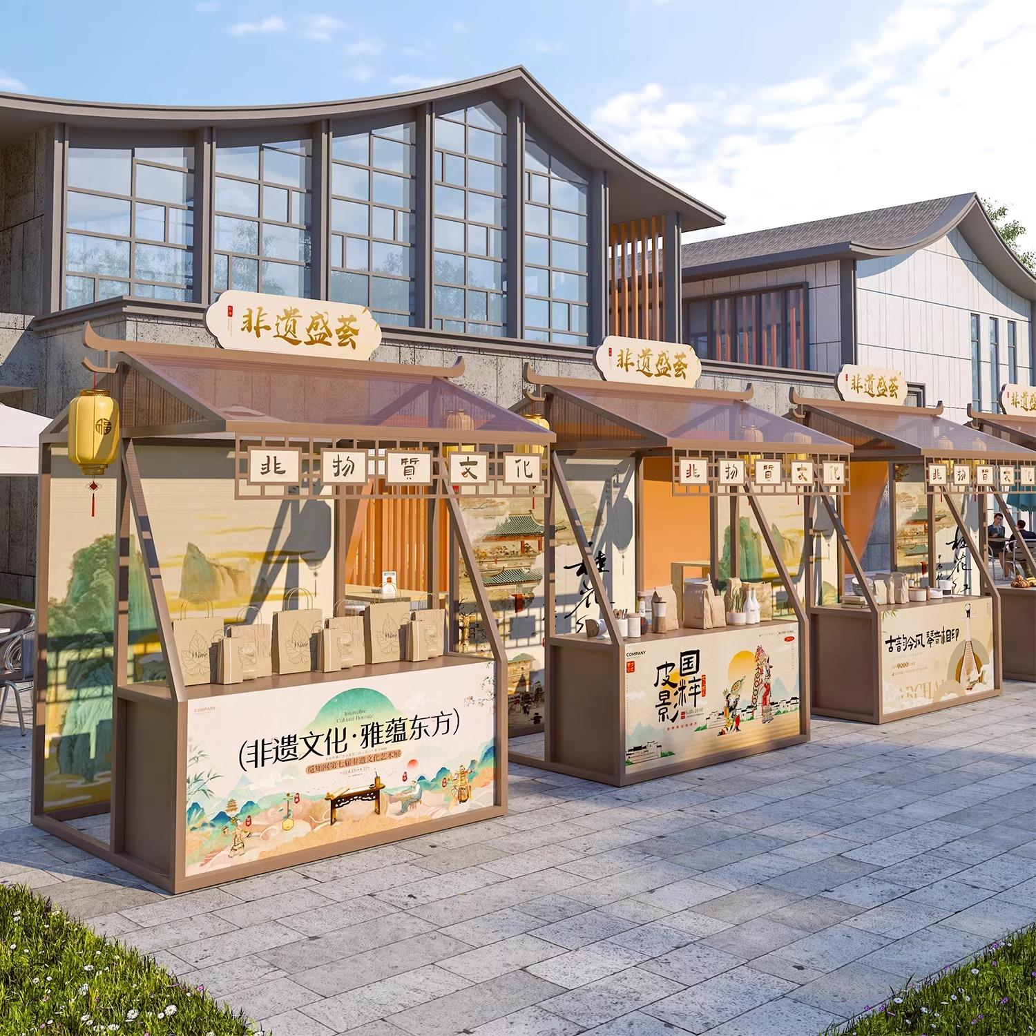 网红夜市活动摊位移动市场天篷带桌美食节小吃摊展示架