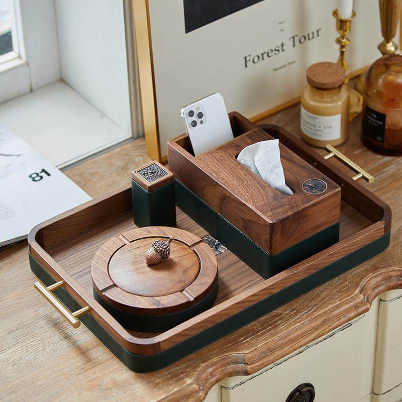 黑胡桃木客厅卫生纸盒饭厅纸巾盒牙签筒托 托盘桌面收纳盒实木家,收纳整理,桌面收纳盒,淘宝优惠券,粉丝福利购,淘宝优惠卷