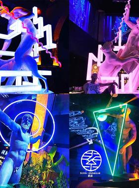 桃TAO酒吧发光人物雕塑摆件欧式希腊人物会所酒餐吧KTV店大厅装饰