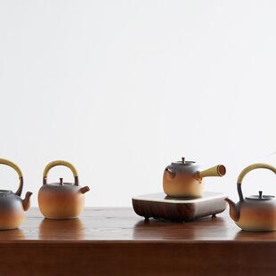 家用陶瓷壶陶土烧水壶煮茶壶大号围炉电陶炉明火水壶一体提梁陶壶