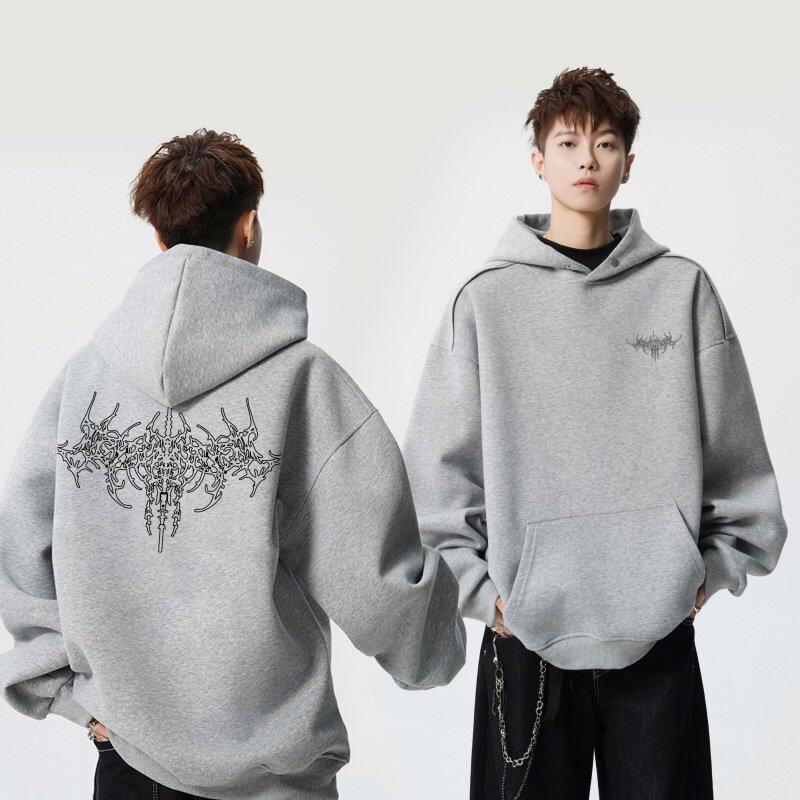 连帽卫衣男2026新款美式高街男生重磅春秋男款潮牌学生青少年外套