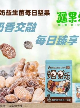 疆果乐酸奶益生菌每日坚果新疆混合干果仁休闲零食独立包装175g