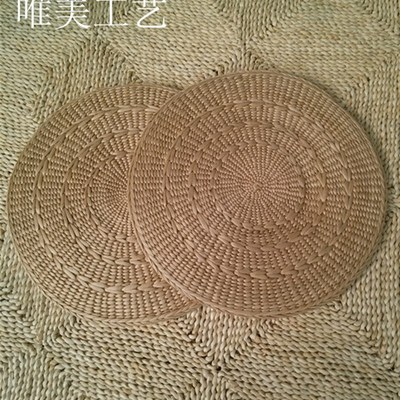 草编蒲团榻榻米飘窗垫茶道垫禅修打坐拜垫瑜伽垫草垫圆形蒲草地垫