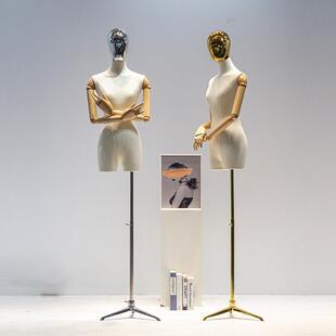 服装小胸锁骨电镀头模特道具女挂件手模特橱窗半身人偶模特展示架