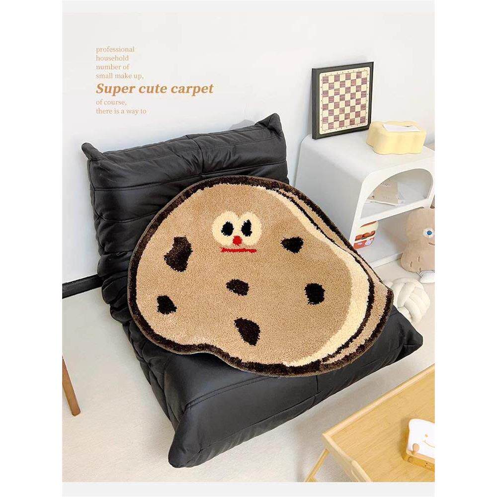 儿童房床边毯可爱客厅沙发柔软毛绒圆形地毯休闲地垫2025新款天津