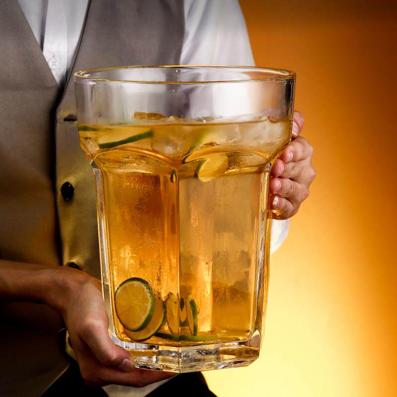 4升巨型特大号酒杯超大啤酒杯玻璃大容量英雄杯网红饭厅罚啤酒杯