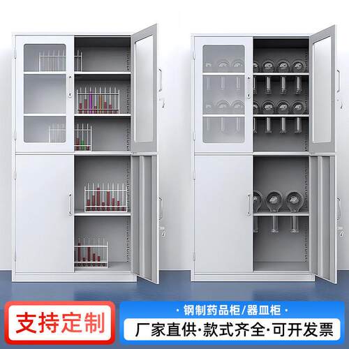 全钢品柜试剂柜器皿柜储存柜文件柜实验台柜带锁通风品柜