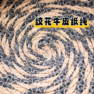 通用可拆洗棉布猫床猫咪凉窝 芝小麻复古拼色编织猫窝夏天藤编四季